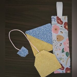 Handmade sewn bookmarks set of 3